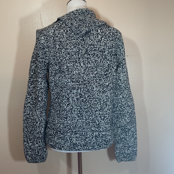 Jones New York Country Black/White Knit Convertible Turtle Neck - Picture 7 of 16